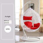 Hanging Basket Rattan Chair Indoor Household Hammock Double Swing Balcony Rocking Off Bird's Nest Orchid Lazy Cradle Single White No Armrest fine Rattan