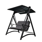 Courtyard Swing Chair Outdoor Rain Proof Leisure Household Aluminum Alloy Swing Swing Jebel [solar Lamp PVC Rain Proof And Sunshade Ceiling]