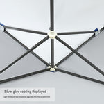 Outdoor Umbrella Courtyard Sunshade Large Commercial Oversized Courtyard Stall Square Rectangular Folding Royal Blue 1.8 * 2.2 (without Base)