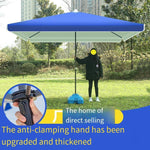 Sun Umbrella Large Outdoor Stall Square Sunshade Courtyard Commercial Sunscreen Umbrella Big Red 2m * 2m