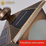 Modern Simple All Copper Solar Wall Lamp Atmosphere Villa Front Lamp Courtyard Aisle Balcony Lamp Solar Mains Solar Wall Lamp Bronze