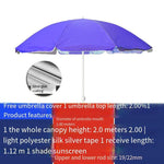 Sun Umbrella Outdoor Large Commercial Stall Sunshade Advertising Printing Custom Folding Round 2:0m Blue (ordinary Frame)