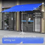 Sun Umbrella Outdoor Shop Sunshade Facade Sales Sunscreen Slope Large Stall Commercial 2x2 Inclined Umbrella Four Bone Red