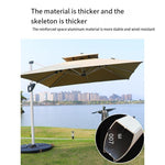 Outdoor Sunshade Umbrella Courtyard Terrace Garden Villa Roman Stall Leisure Balcony Luxury: 2.5m Square With 300kg Water Tank umbrella Rod 10