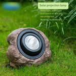 Suitable For Solar Outdoor Lamp Courtyard Simple Decoration Lawn Simulation Stone Waterproof Landscape Spotlight Imitation Spotlight (warm Light + White Light)