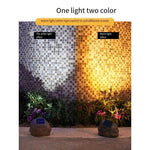 Solar Outdoor Lamp Courtyard Garden Layout Stone Small Decoration Lawn Landscape Waterproof Spotlight Simulation Basalt - 1 Set [white Light + Warm Light]