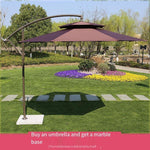 Sunshade Umbrella Sun Big Outdoor Stall Courtyard Sunscreen Anti Ultraviolet Folding Coffee Double Top Marble