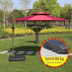 Sunshade Umbrella Sun Big Outdoor Stall Courtyard Sunscreen Anti Ultraviolet Folding Coffee Double Top Marble