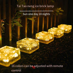 Solar Lamp Outdoor Courtyard Stone Garden Lawn Decoration Led Waterproof Floor Small Stone White Light