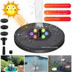 Solar Fountain Landscape Courtyard Fish Pond Rockery Water Floating Sprinkler Outdoor Small Sprinkler Pump 3w Transparent [with Battery + Color Light] (transparent Sprinkler)