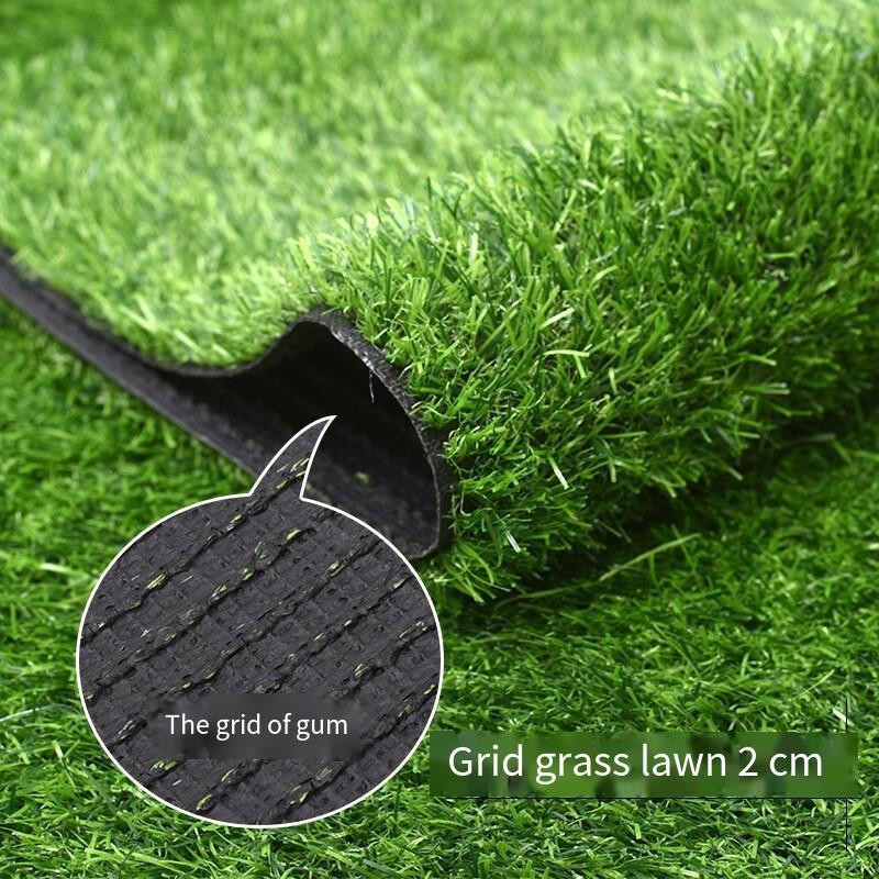 Artificial Turf Plastic Green Carpet Indoor Kindergarten Playground Decorative Grass Mat Grid Spring Grass Lawn 2cm 1 M2