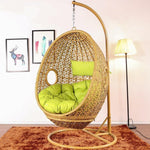 Hanging Basket Rattan Chair Indoor Swing Household Lazy Hammock Adult Orchid Balcony Net Red Bird's Nest Single Rattan Bold Bracket [white]