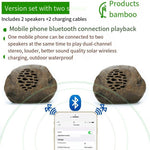 Solar Bluetooth Speaker Garden Sound Outdoor Waterproof Remote Control Simulation Stone Cobblestone Lawn Speaker One By One (1 Set, Bluetooth) 1 Package One