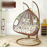 Hanging Basket Rattan Chair Double Household Indoor Swing Balcony Bassinet Bird's Nest Hammock Lazy Orchid Drop Double Pole Coffee Fine Rattan