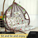 Hanging Basket Rattan Chair Double Household Indoor Swing Balcony Bassinet Bird's Nest Hammock Lazy Orchid Drop Double Pole Coffee Fine Rattan