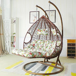 Hanging Basket Rattan Chair Double Household Indoor Swing Balcony Bassinet Bird's Nest Hammock Lazy Orchid Drop Double Pole Coffee Fine Rattan