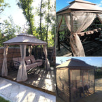 Outdoor Swing Shaker Garden Rocking Chair Iron Lazy Double Balcony Courtyard Roman Hammock Upgrade Top Plus