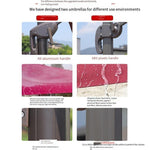 Outdoor Courtyard Table And Chair Sunshade Umbrella Large Terrace Villa Garden Square Leisure Combination Luxury 3.5m Square + 180kg Base