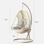 Hanging Basket Rattan Chair Swing Indoor Household Balcony Bedroom Girl Cradle Net Red Bird's Nest Tesiyou Rattan Outdoor Pear Shaped