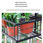 Balcony Flower Rack Hanging Wall Shelf European Iron Hanging Orchid Green Pineapple Fleshy Flower Rack Balcony Flower Pot Rack 30x20x12cm Special Price No Gift Railing Width: 3cm