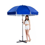 Sun Umbrella Outdoor Sunshade Large Commercial Stall Advertising Umbrella Printing Custom Folding Round 2m Blue And White Oxford Cloth