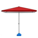 Sun Umbrella Outdoor Stall Sunshade Large Commercial Courtyard Business Super Large Square Rectangle Red 2.0 * 2.0 (with Base)