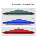 Sun Umbrella Outdoor Stall Sunshade Large Commercial Courtyard Business Super Large Square Rectangle Red 2.0 * 2.0 (with Base)