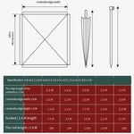 Sun Umbrella Outdoor Stall Sunshade Large Commercial Courtyard Business Super Large Square Rectangle Red 2.0 * 2.0 (with Base)