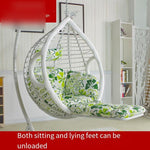 Hanging Basket Rattan Chair Swing Cradle Rocking Orchid Drop Chair Bird's Nest Chair Swing Household Balcony Indoor Hammock Single Double Adult Northumberland Single White Armrest Fine Rattan