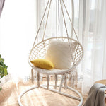 Hanging Chair Balcony Ins Net Red Bird's Nest Basket Indoor Weaving Swing Nordic Lazy Cradle Chair Ruiheng Photographed The Light String