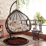 Hanging Basket Chair Coarse Rattan Swing Balcony Indoor Hammock Outdoor Cradle Courtyard Swing Rattan Coarse Rattan Single Person Black + Armrest