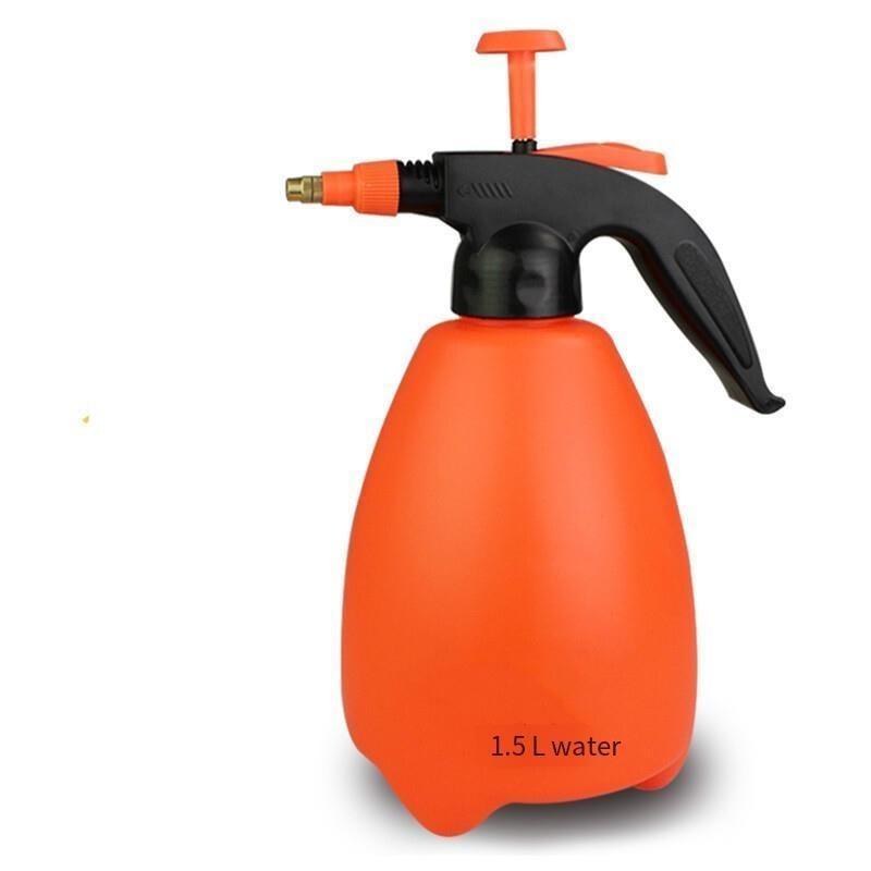 Orange 1.5L Manual Air Pressure Transparent Watering Pot Watering Sprinkling Kettle Small Sprayer Horticultural Tool Household Spray Bottle