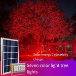 Projection Lamp Outdoor Waterproof Colorful Lighting Tree Lamp Solar Spotlight Villa Exterior Wall Landscape Courtyard Lawn Lamp Foshan Lamp Light