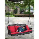 Outdoor Swing Hanging Chair Courtyard Garden Basket Rattan Outdoor Double Rocking Balcony Iron Swing Double Iron Mesh asket Without Cushion