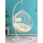 Net Red Hanging Chair Basket Rattan Bedroom Swing Girl Single Room Balcony Hanging Orchid Chair Hammock Bassinet Chair A Beige Single