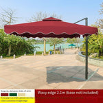 Security Guard Box Sunshade Security Guard Umbrella Outdoor Guard Image Station Platform Courtyard Roman Property Platform Sunshade Wave Edge 2.1m (excluding Base)