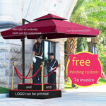 Security Guard Box Sunshade Security Guard Umbrella Outdoor Guard Image Station Platform Courtyard Roman Property Platform Sunshade Wave Edge 2.1m (excluding Base)