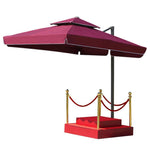 Security Guard Box Sunshade Security Guard Umbrella Outdoor Guard Image Station Platform Courtyard Roman Property Platform Sunshade Wave Edge 2.1m (excluding Base)