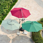 Outdoor Sunshade Umbrella Fishing Umbrella Courtyard Umbrella Big Umbrella 3m Khaki 2.7m Round Double Top Iron (30kg Marble Base)