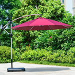 Outdoor Sunshade Umbrella Fishing Umbrella Courtyard Umbrella Big Umbrella 3m Khaki 2.7m Round Double Top Iron (30kg Marble Base)