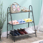 Flower Rack European Style Simple Iron Shoe Rack Storage Layer Multi-layer Floor Balcony Flower Pot Living Room Indoor Ladder Meat Z643 Dark Gray Silver Flash