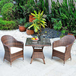 Outdoor Tables And Chairs Rattan Chair Leisure Courtyard Balcony Three Piece Rattan Furniture One Table Two Chairs Including Cushion Formula Table