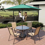 Outdoor Tables And Chairs Leisure Beach Courtyard Balcony Outdoor Garden Coffee Shop Milk Tea Roadside Stall Sun Umbrella Waterproof Furniture