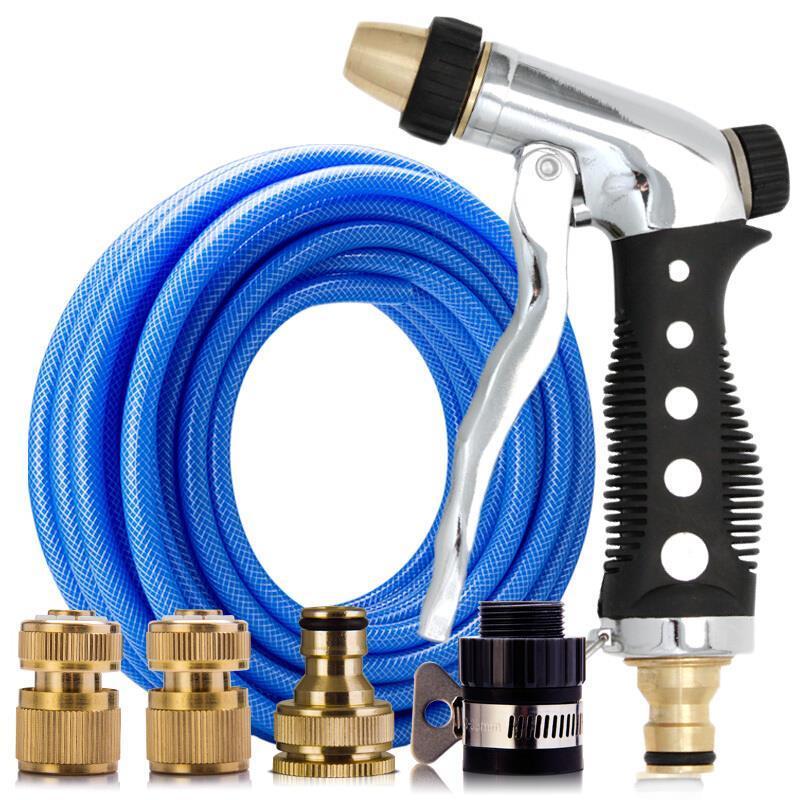 30m Water Pipe High Pressure Household Car Washing Water elescopic Water Pipe All Copper Gun Head Storage Water Pipe Rack