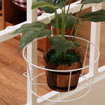 Flower Pot Rack Iron Balcony Outdoor Flower Pot Hanging Basket Hanging Flower Storage Rack 5 Pieces