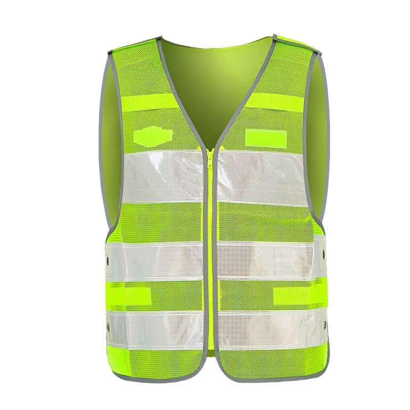 Reflective Vest Construction Fluorescent Vest Grid Traffic Safety Protective Clothing