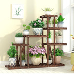 Flower Rack Solid Wood Flower Rack Floor Type Bonsai Rack Balcony Multi-layer Several Basic Flowers