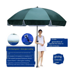 Sun Umbrella Sunshade Umbrella Large Umbrella Large Outdoor Commercial Stall Umbrella Advertising Umbrella Printing Custom Folding Round Umbrella 2 Meter Ink Green + Silver Glue