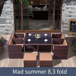 Outdoor Tables And Chairs Courtyard Balcony Rattan Chair Three Piece Combination Outdoor Leisure Sofa Terrace Garden Waterproof And Sunscreen Rattan Tea Table Furniture