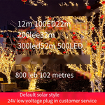 Outdoor Solar Garden Lamp Waterproof Decorative Lamp With LED Colorful Lamp String Star Lamp Flashing Lamp String Lamp 12m 100 Lamp Beads